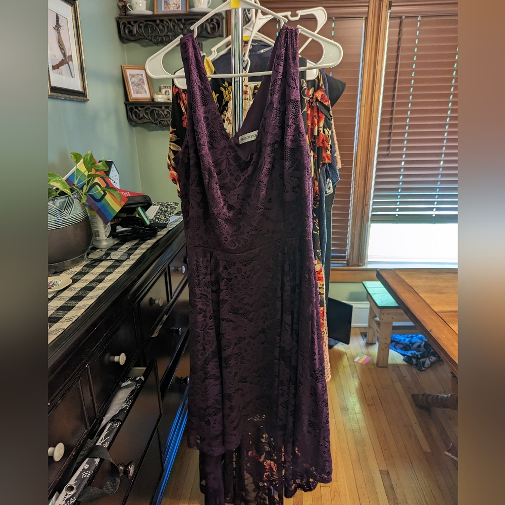 Purple lace Muadress dress. 3X